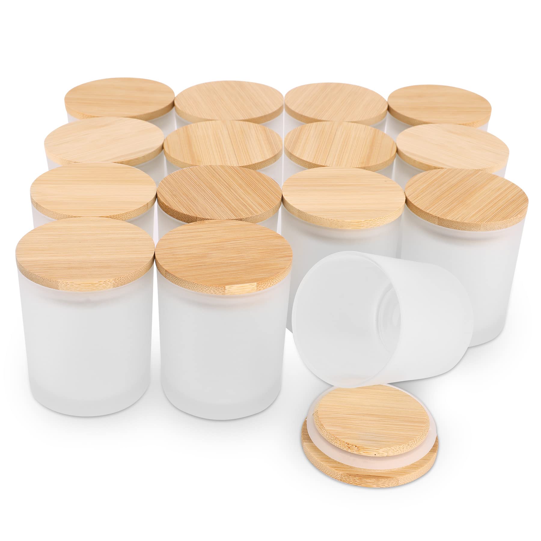 Candle Making Jars Wholesale - 6-Pack 6OZ Frosted Amber Glass Candle