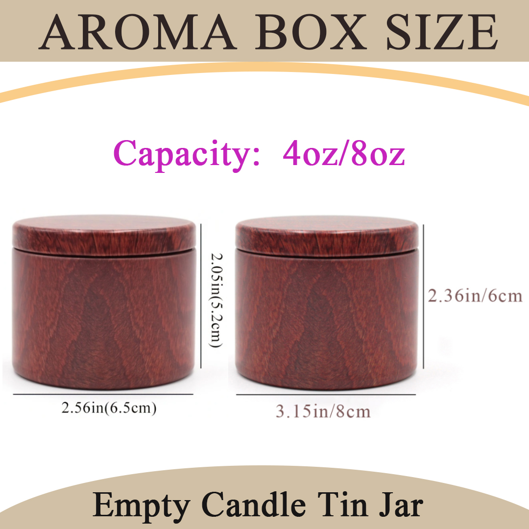 12pcs 8oz Red Pear Wood Grain  - Candle Making Jars Wholesale incelemesi ve fiyatı