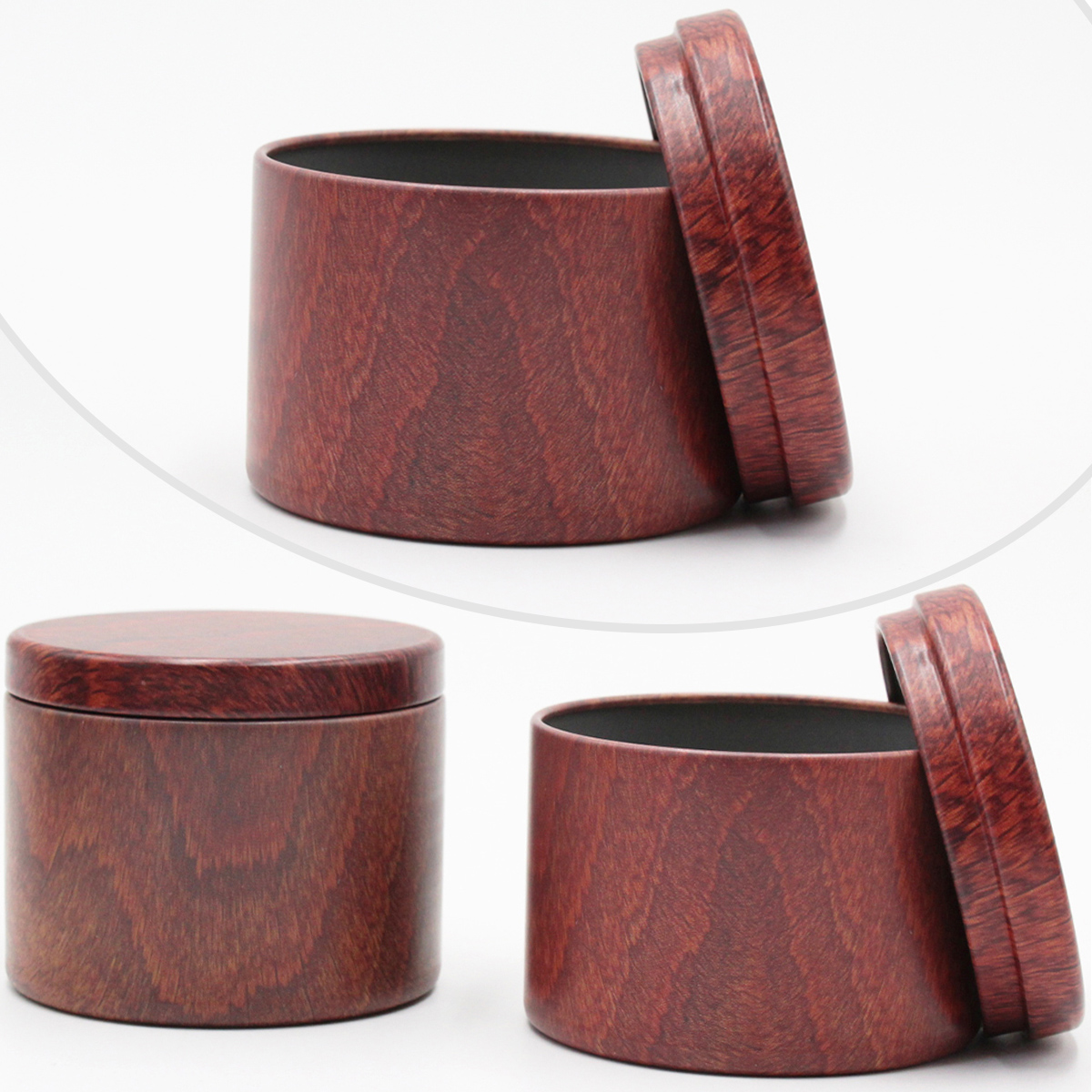 12pcs 8oz Red Pear Wood Grain  - Candle Making Jars Wholesale incelemesi ve fiyatı