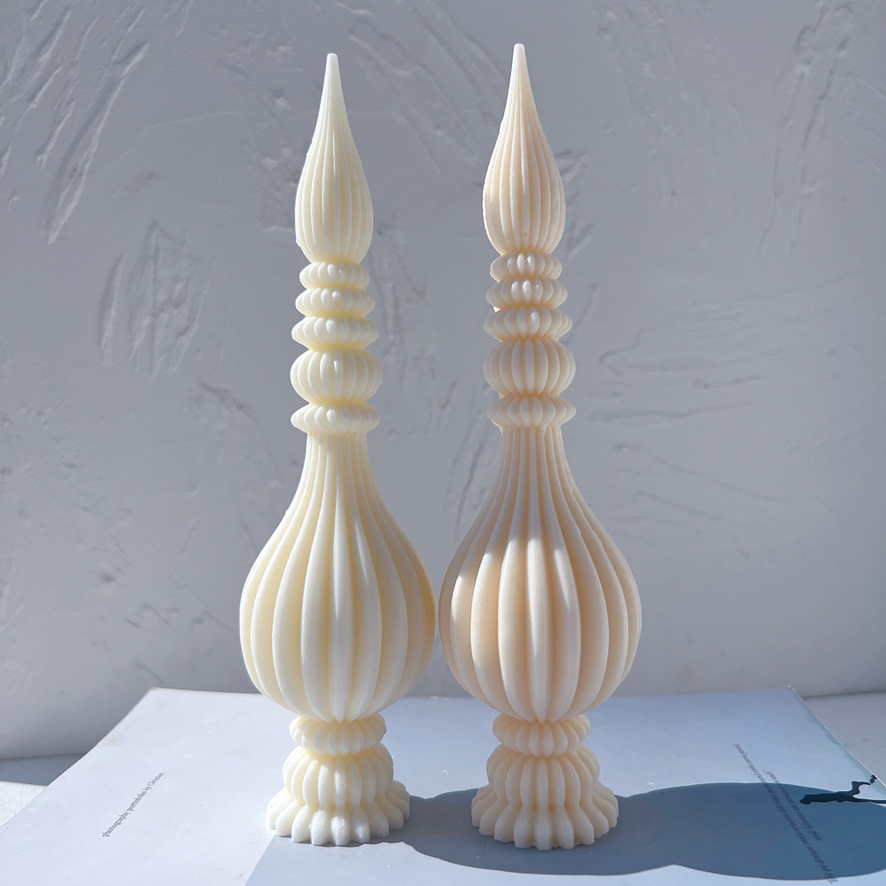Tall Ribbed Pillar Candle Mold - Candle Making Soy Wax incelemesi ve fiyatı