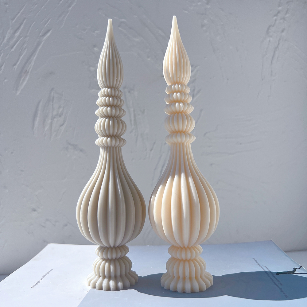 Tall Ribbed Pillar Candle Mold - Candle Making Soy Wax incelemesi ve fiyatı
