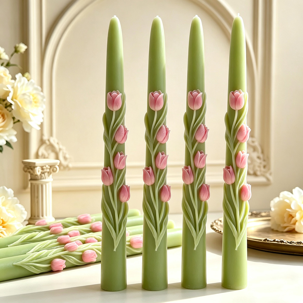 Long Pole Flower Taper Candle  - Candle Making Soy Wax incelemesi ve fiyatı