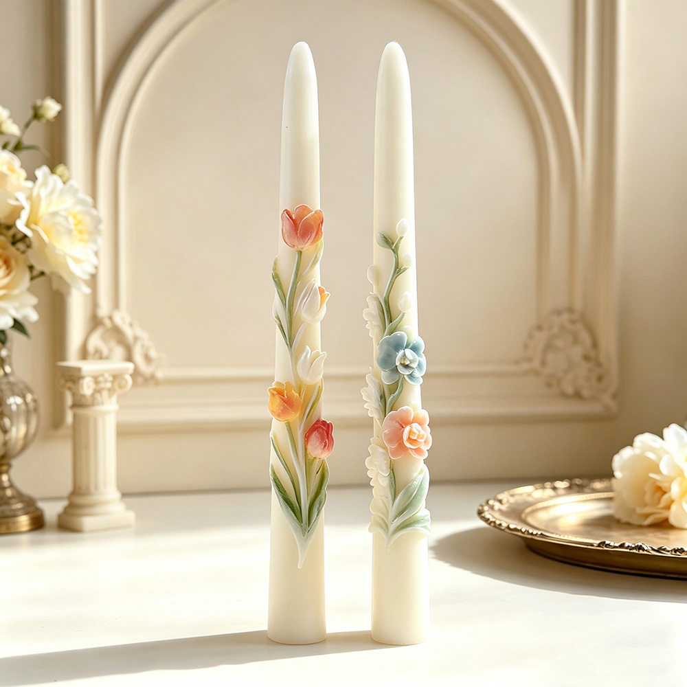 Long Pole Flower Taper Candle  - Candle Making Soy Wax incelemesi ve fiyatı