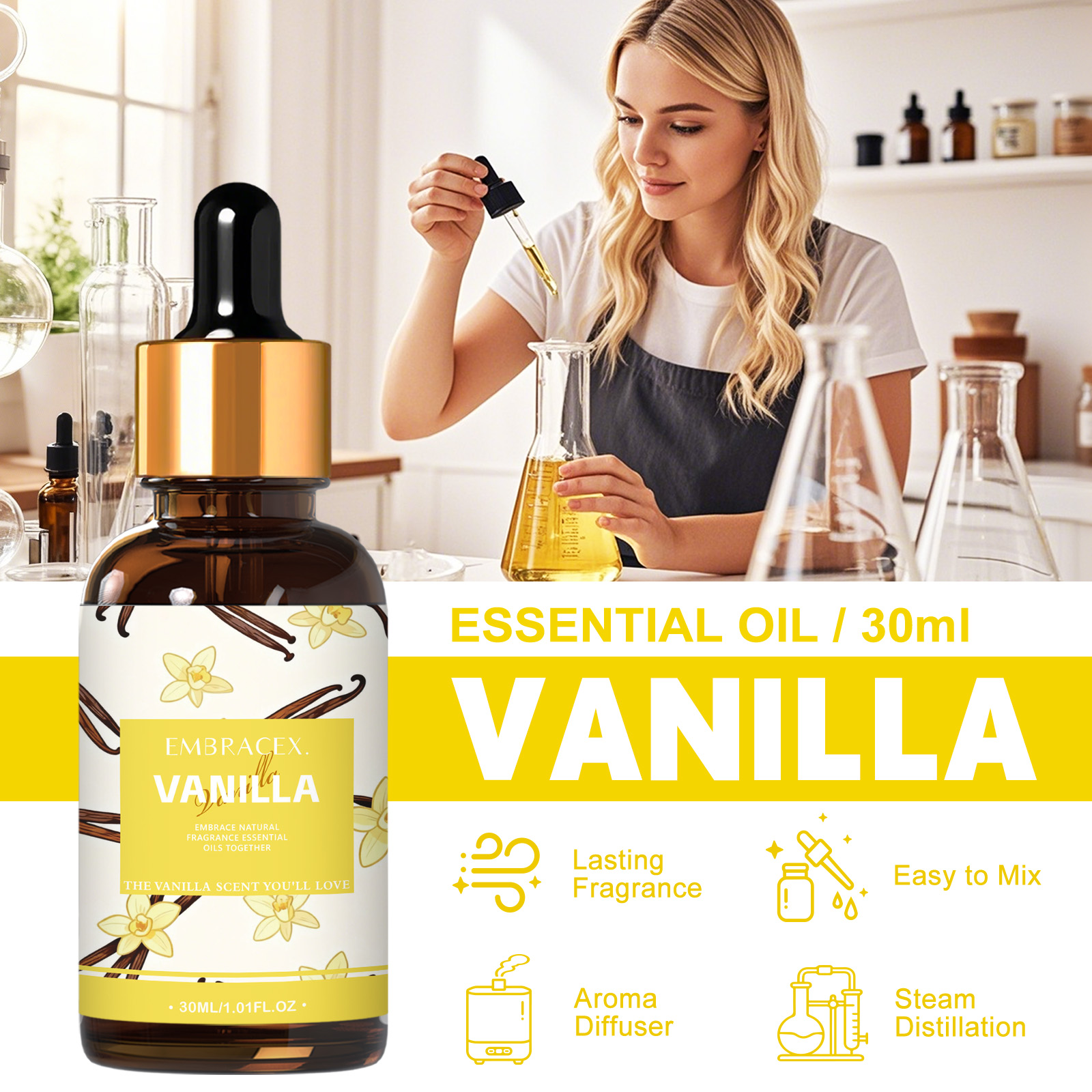30ml Vanilla Essential Oil  Fo - Candle Making Oils incelemesi ve fiyatı