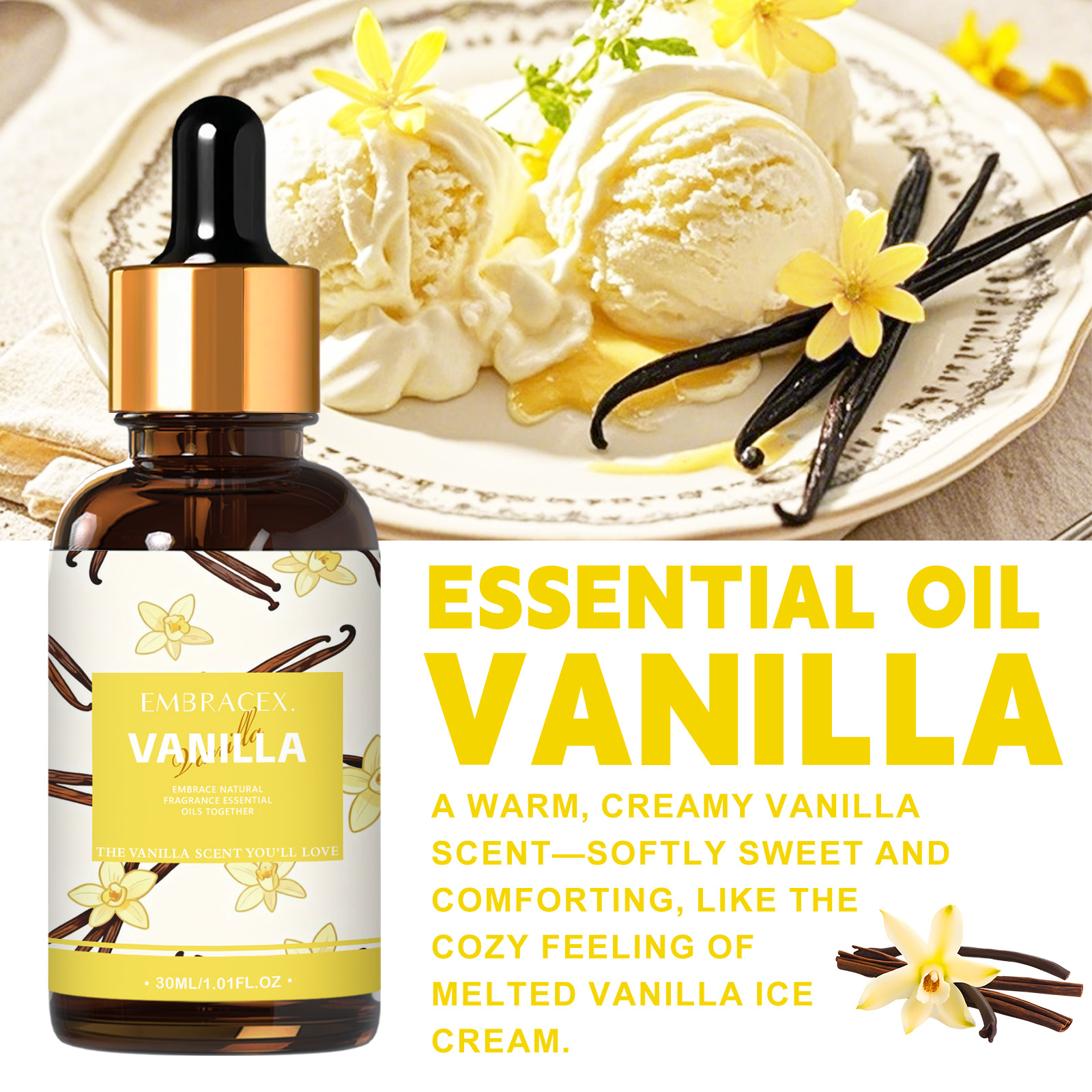 30ml Vanilla Essential Oil  Fo - Candle Making Oils incelemesi ve fiyatı
