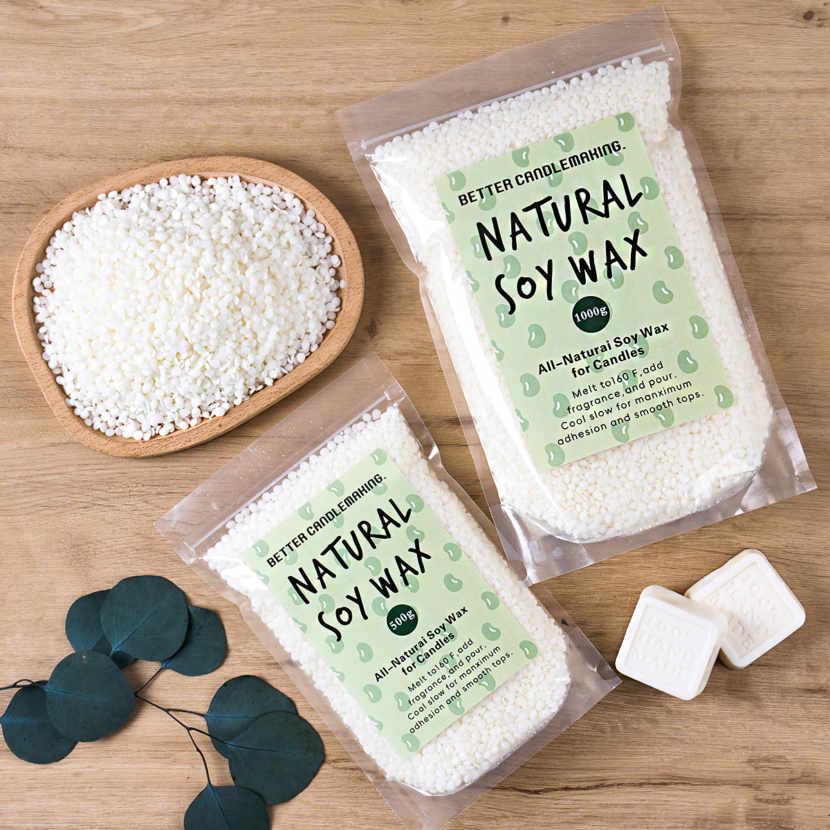 500g/1000g Natural Soy Wax DIY - Candle Making Soy Wax incelemesi ve fiyatı