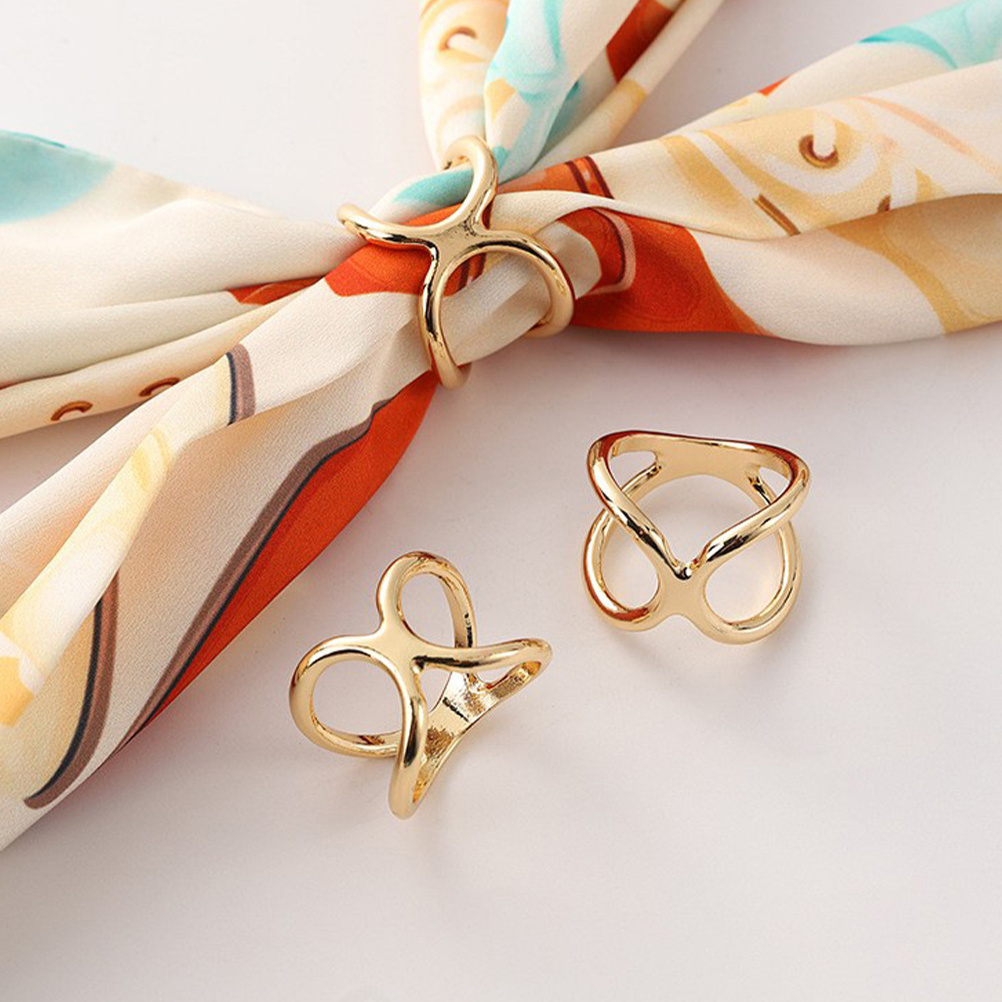 3pcs X Shaped Alloy Scarf Ring - Candle X incelemesi ve fiyatı