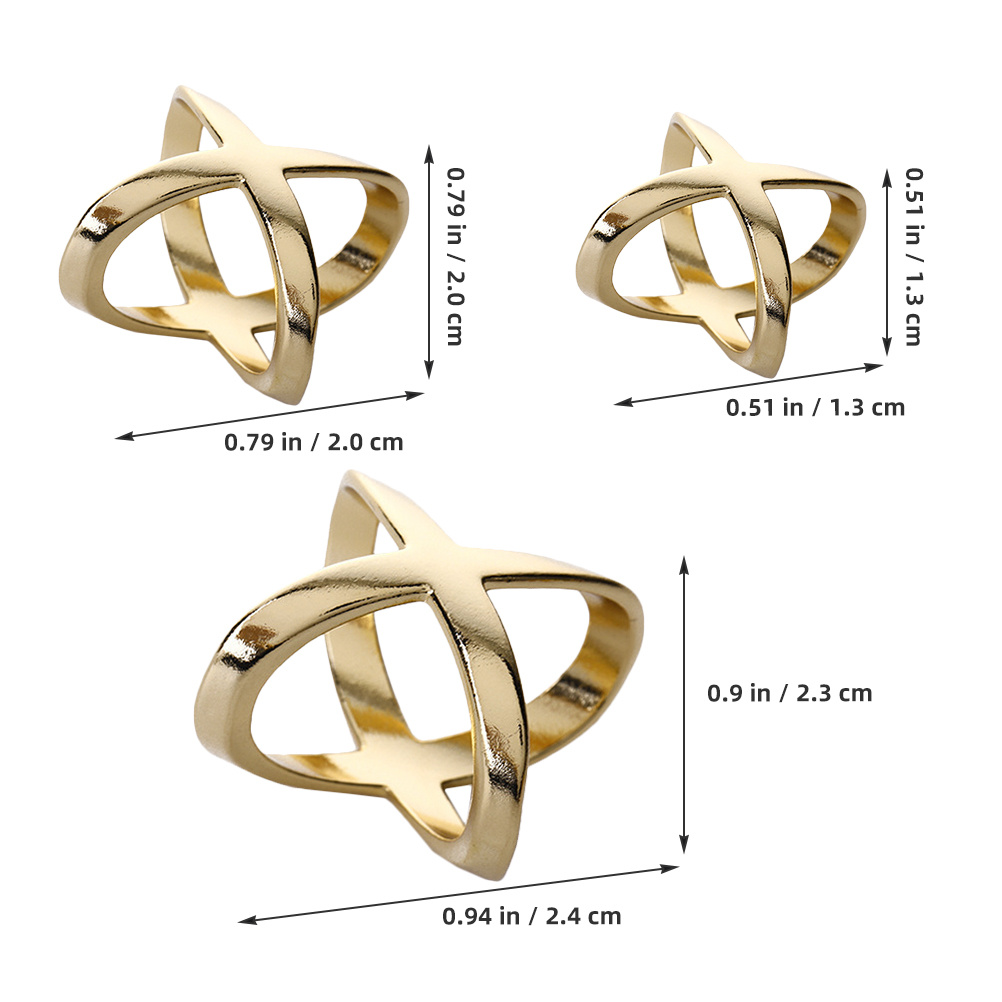 3pcs X Shaped Alloy Scarf Ring - Candle X incelemesi ve fiyatı