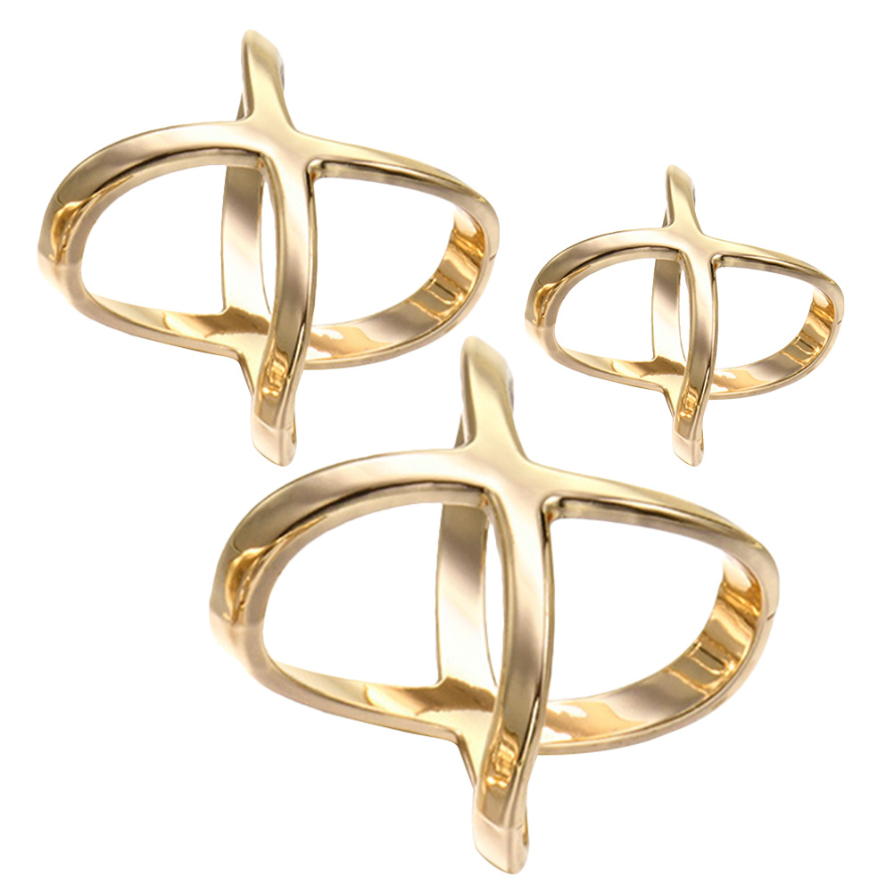 3pcs X Shaped Alloy Scarf Ring - Candle X incelemesi ve fiyatı