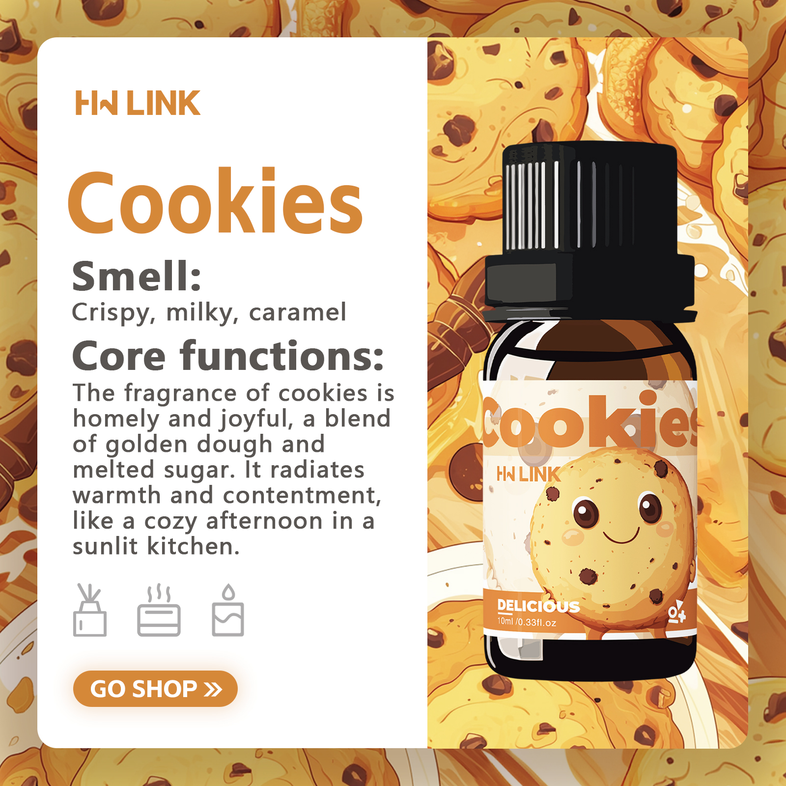 10ml Cookies Essential Oils  f - Candle Making Oils incelemesi ve fiyatı