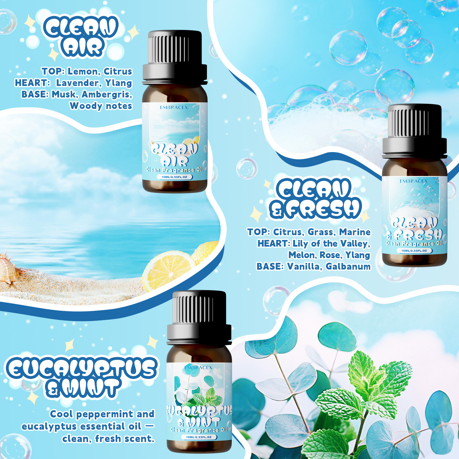 10ml Clean Air Essential Oil L - Candle Making Oils incelemesi ve fiyatı