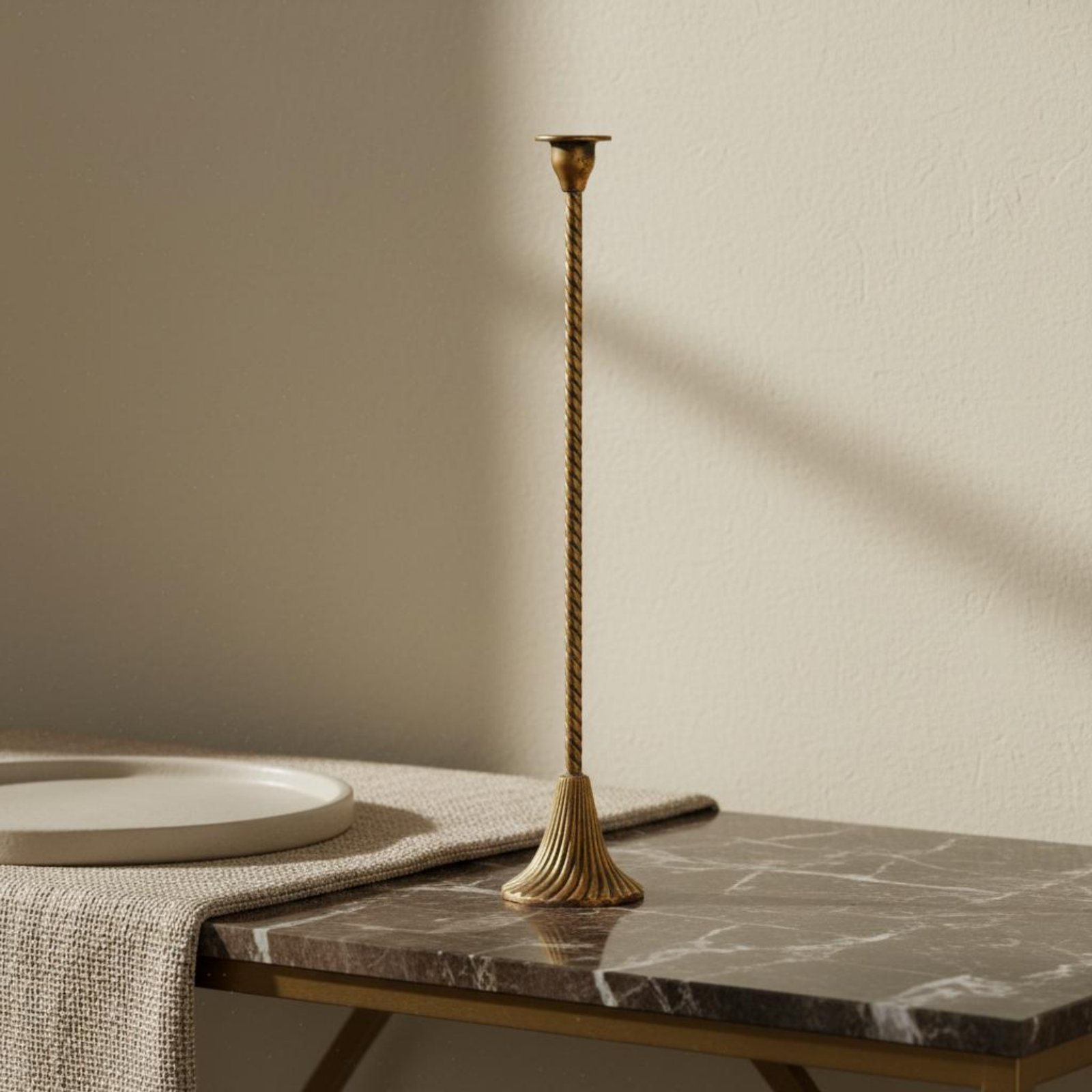 Twisted Gold Candle Holder Sta - Paraffin Candle Wax incelemesi ve fiyatı