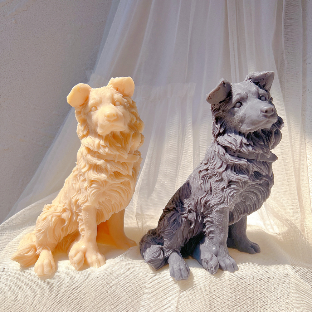 Border Collie Candle Silicone  - Candle Making Soy Wax incelemesi ve fiyatı