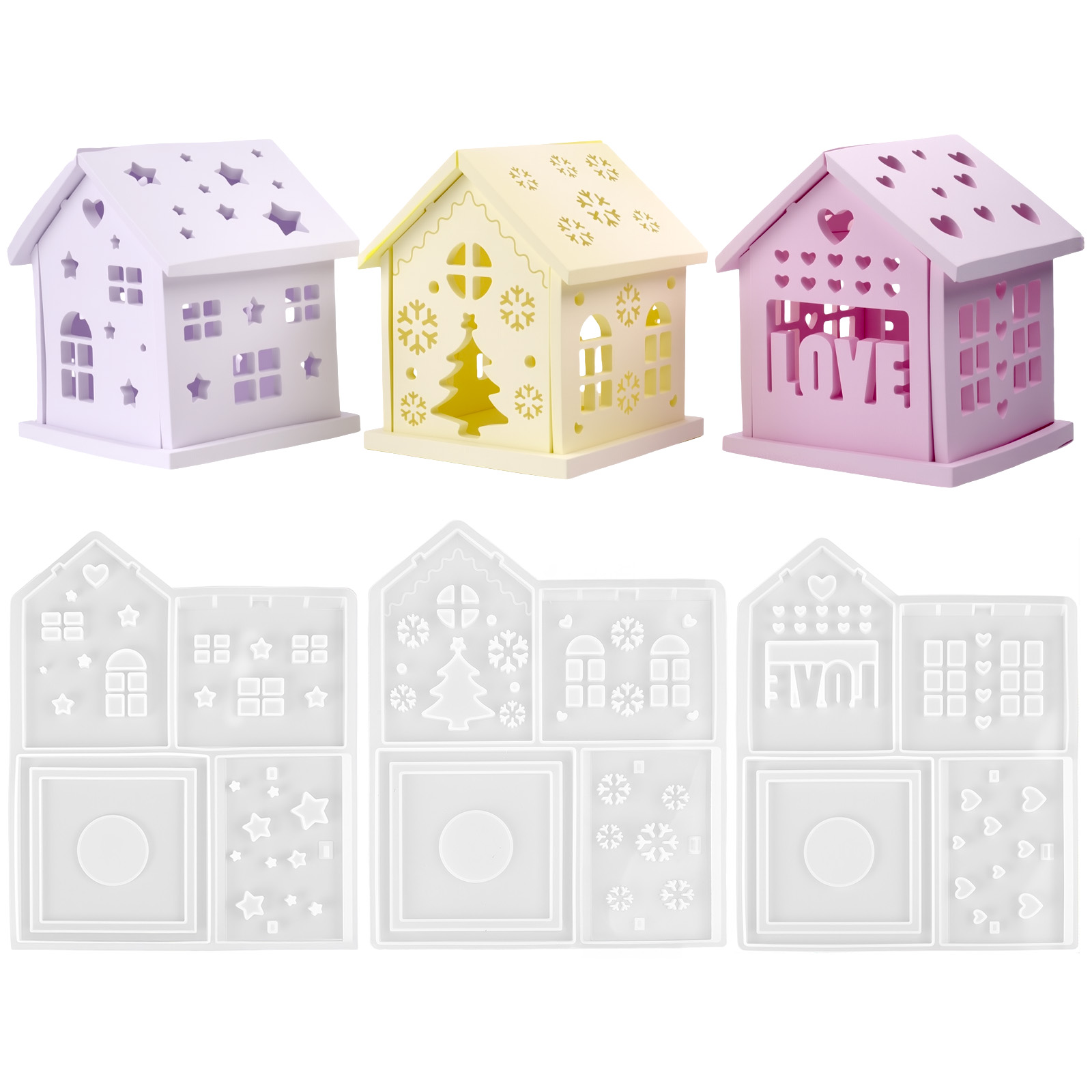 3D House Silicone Mold DIY Chr - Candle Making Factory incelemesi ve fiyatı