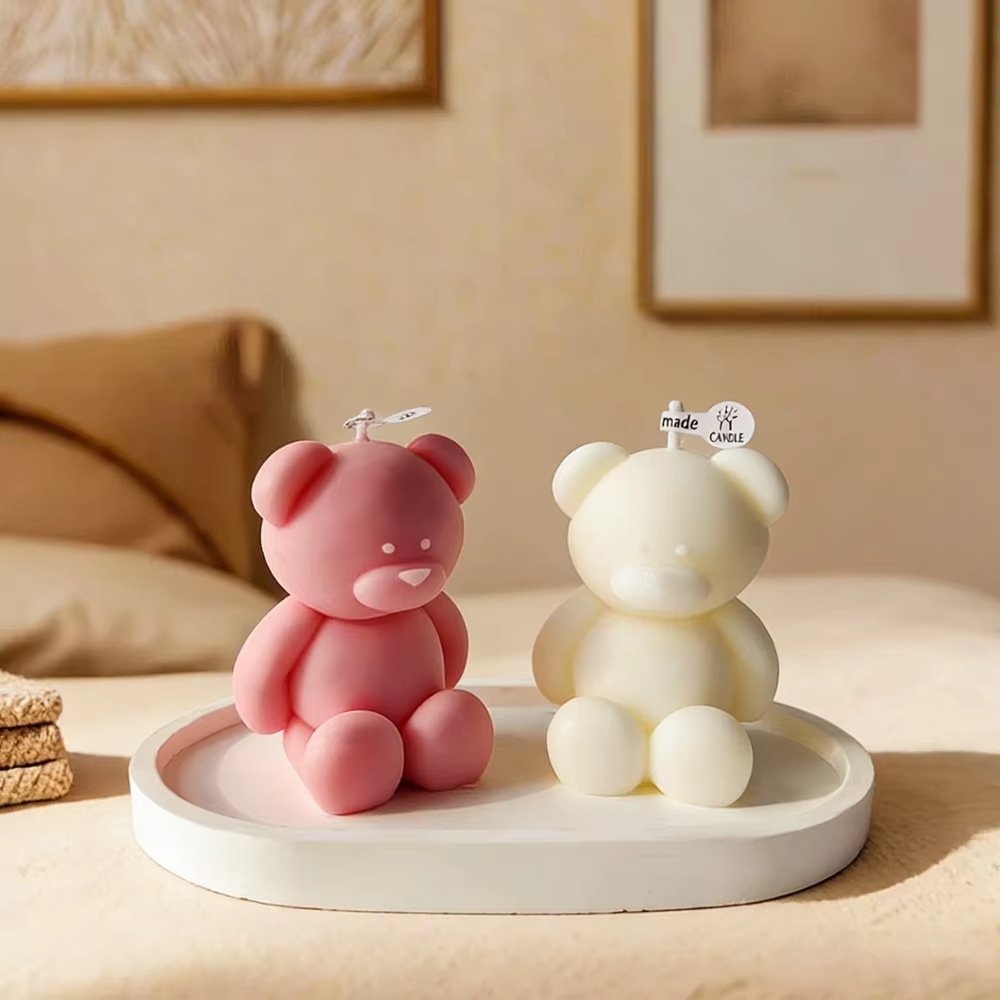 3D cute cartoon bear silicone  - Candle Making Diy Kit incelemesi ve fiyatı
