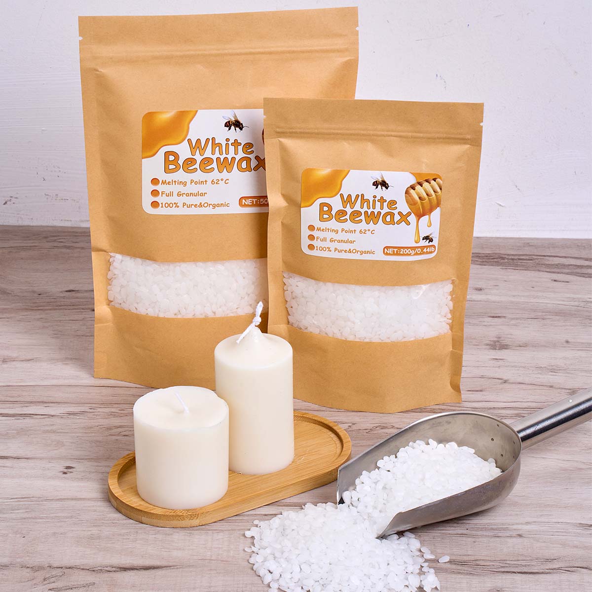 1000g White Beeswax DIY Candle - Candle Making Kit For Beginners incelemesi ve fiyatı