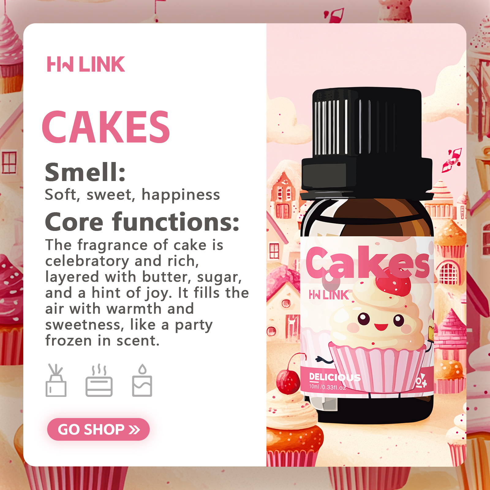 10ml Cakes Essential Oils  Can - Candle Making Oils incelemesi ve fiyatı
