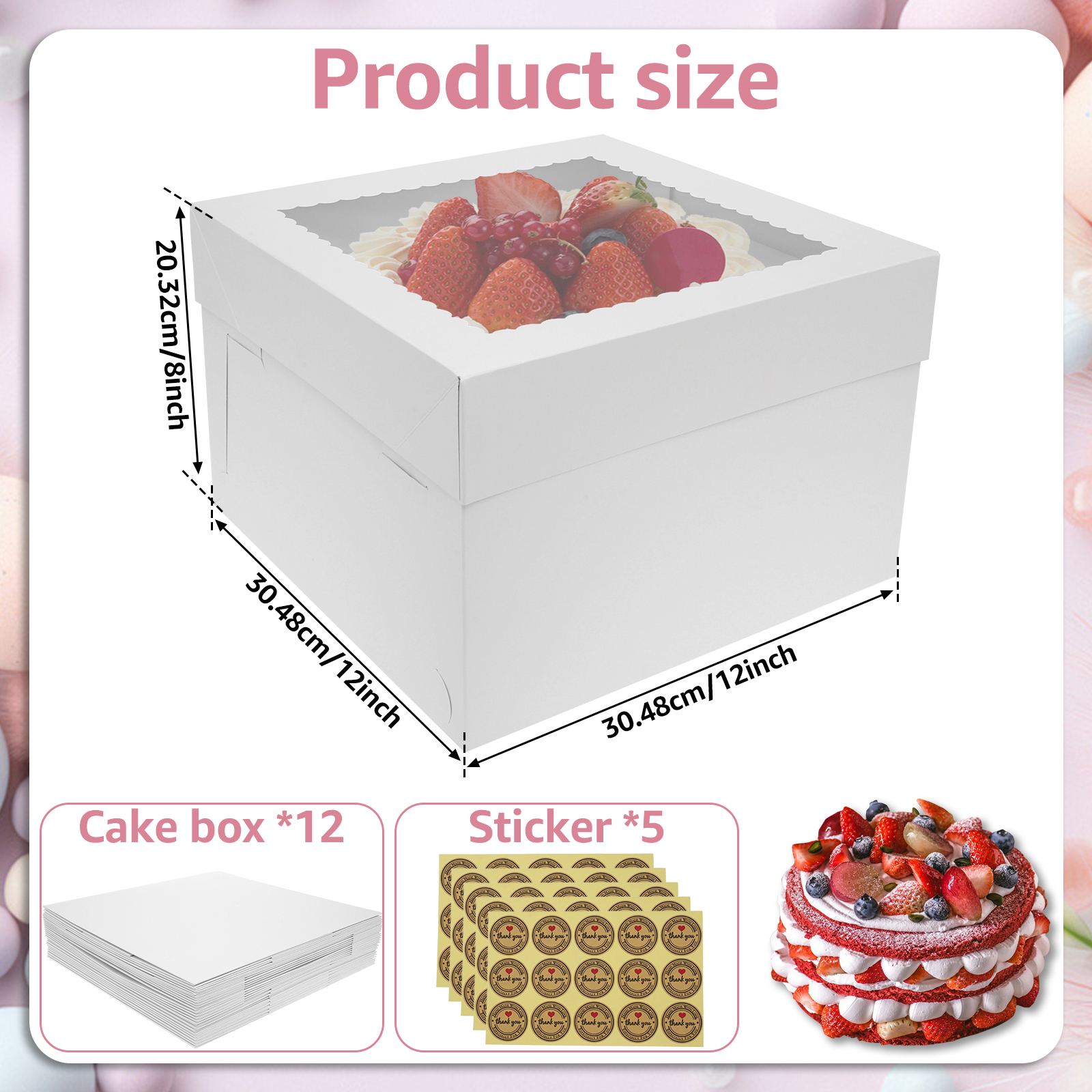 10Pcs White Bakery Boxes with  - Candle X incelemesi ve fiyatı