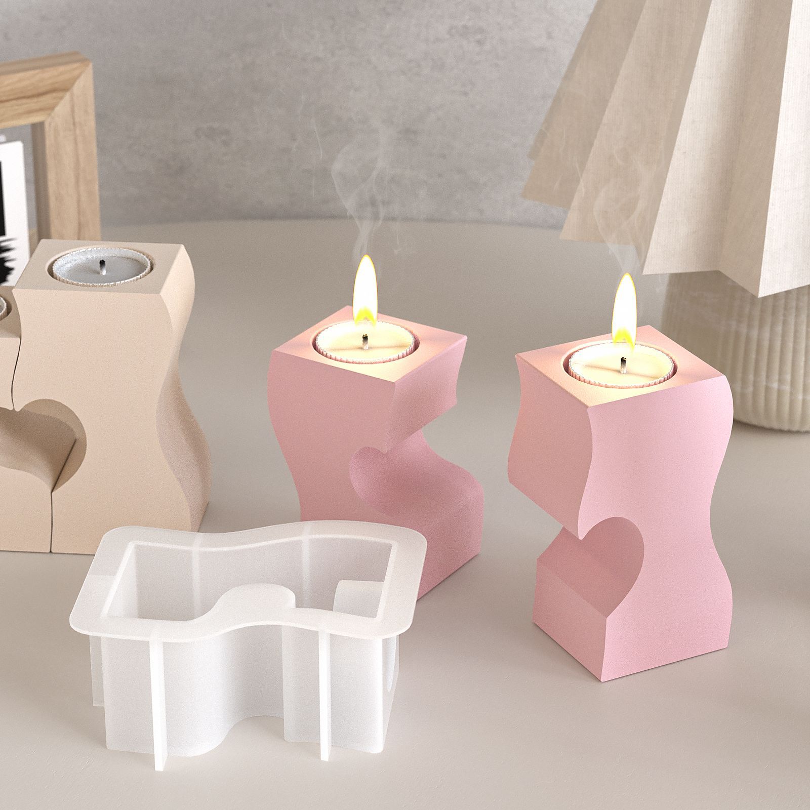 S Heart Candlestick Silicone M - Candle Making Factory incelemesi ve fiyatı