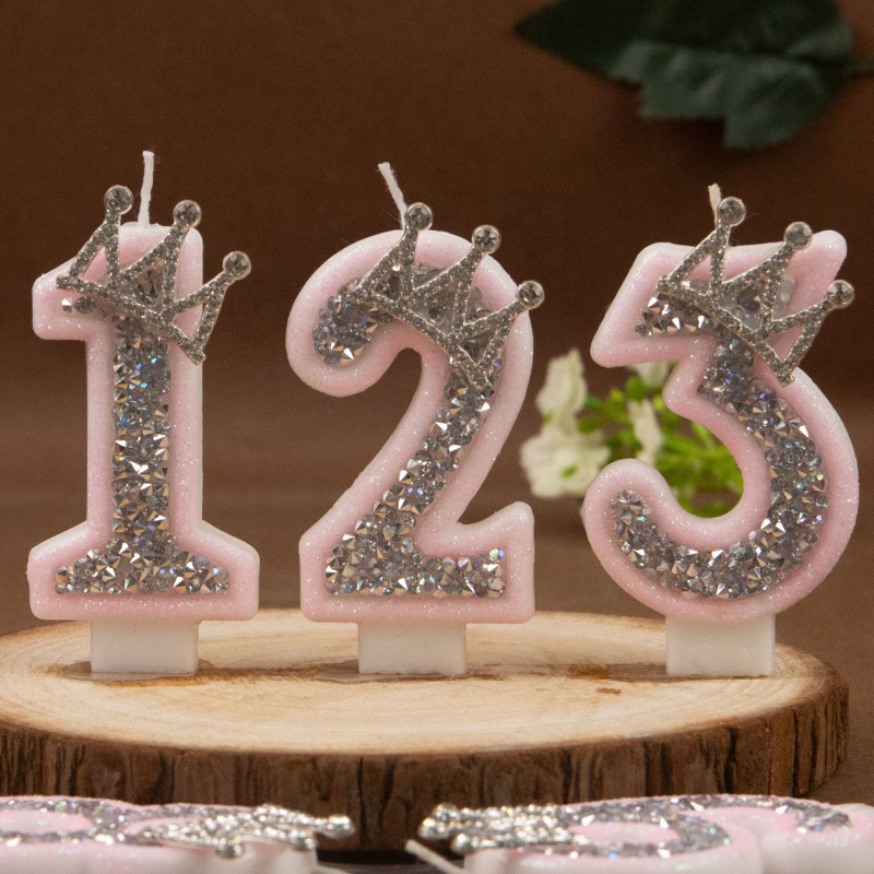 Digital Candles 0-9 Pink Silve - Paraffin Candle Wax incelemesi ve fiyatı