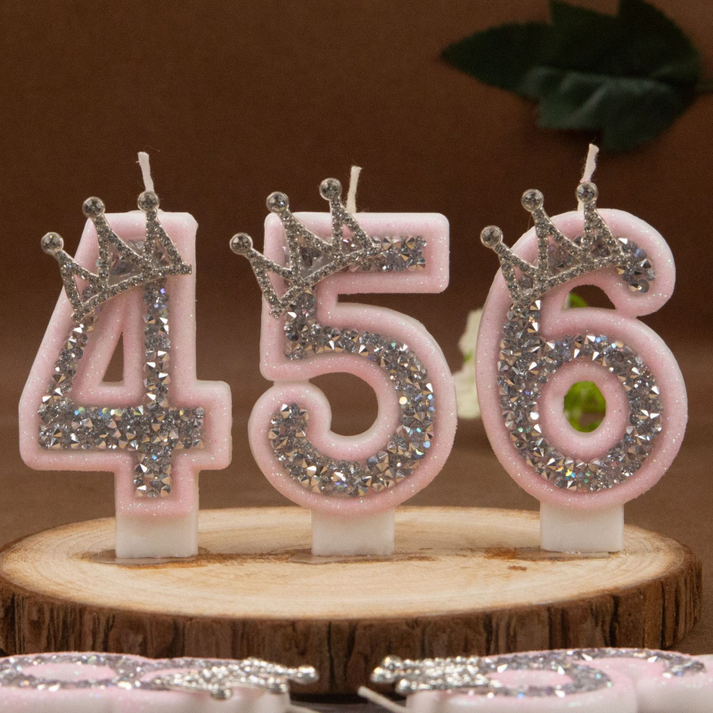 Digital Candles 0-9 Pink Silve - Paraffin Candle Wax incelemesi ve fiyatı