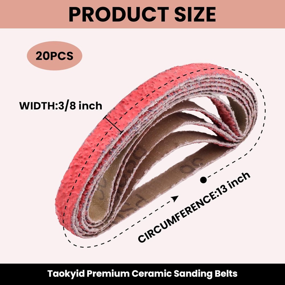 3/8 x 13 Inch Sanding Belts, 3 - Candle X incelemesi ve fiyatı