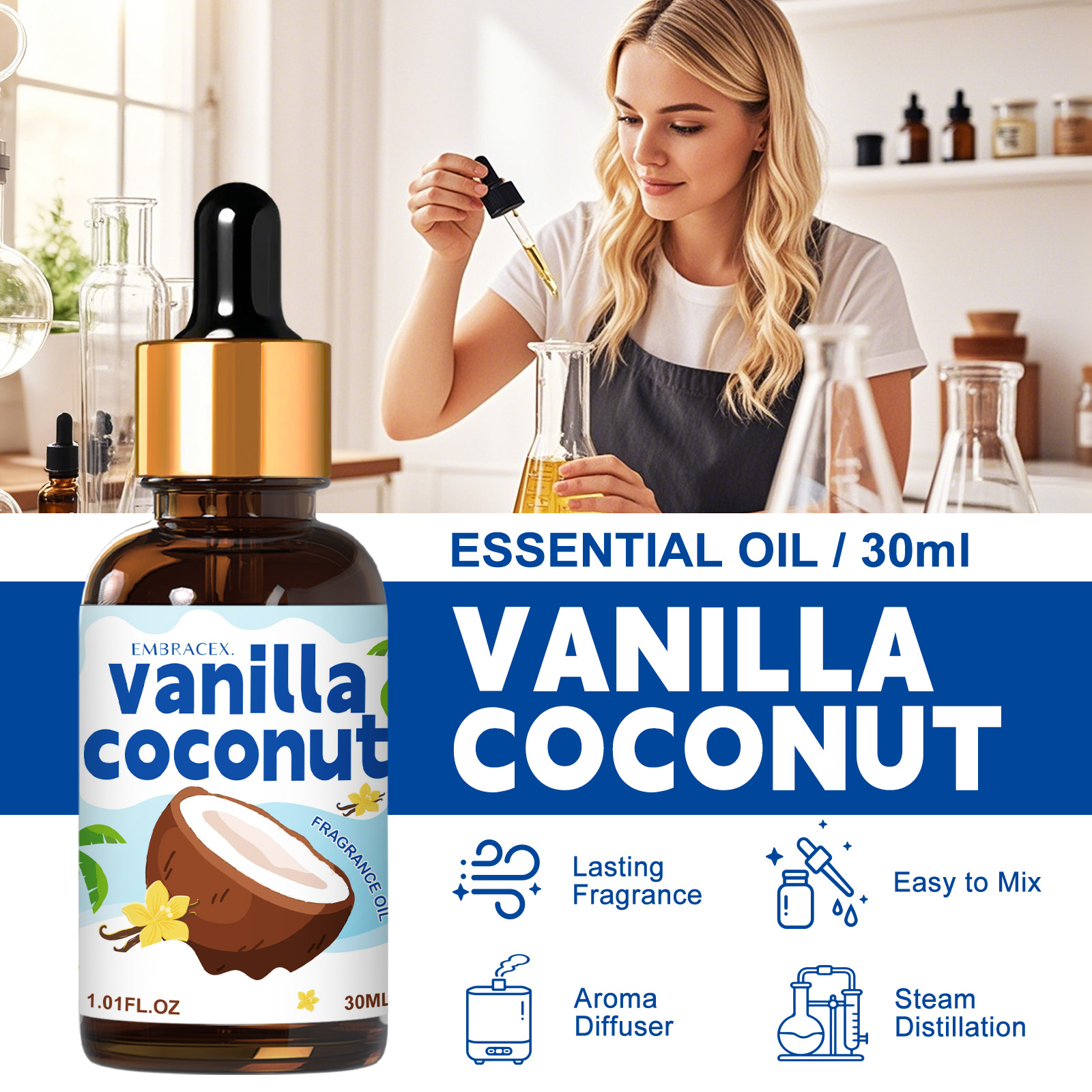 30ml Vanilla Coconut Essential - Candle Making Oils incelemesi ve fiyatı