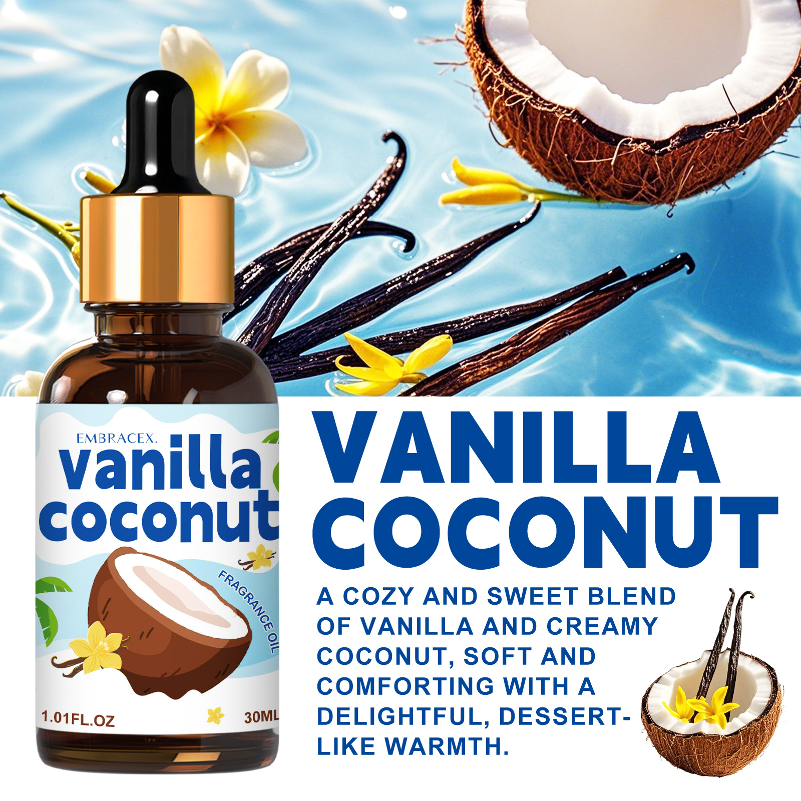 30ml Vanilla Coconut Essential - Candle Making Oils incelemesi ve fiyatı