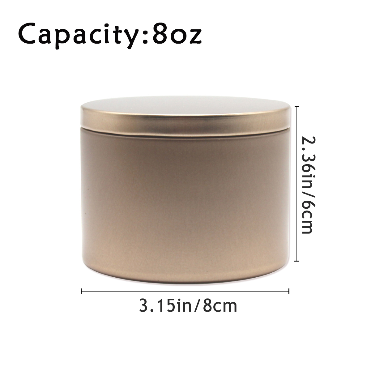 24pcs Champagne Golden 4oz/8oz - Candle Making Jars Wholesale incelemesi ve fiyatı