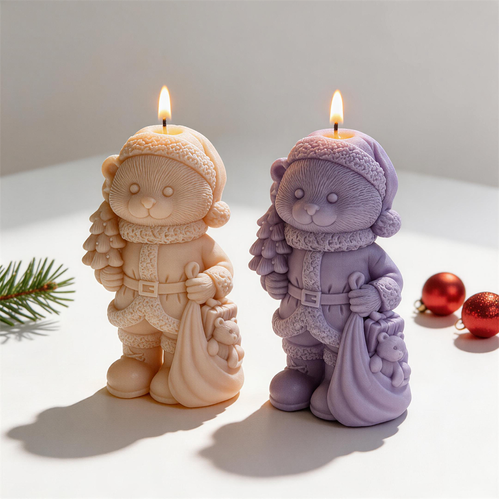 Christmas Bear Hold Gift Candl - Candle Making Soy Wax incelemesi ve fiyatı