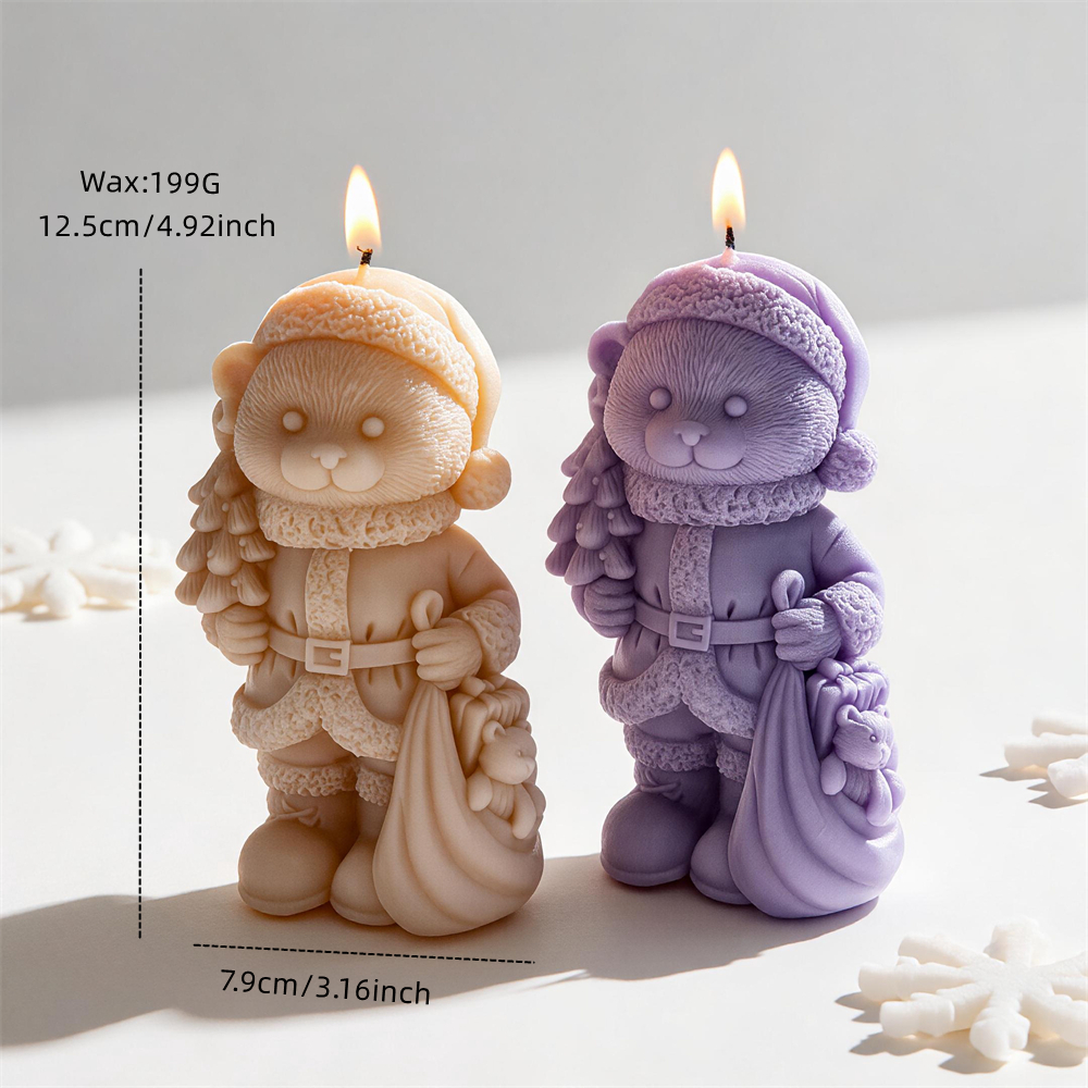 Christmas Bear Hold Gift Candl - Candle Making Soy Wax incelemesi ve fiyatı