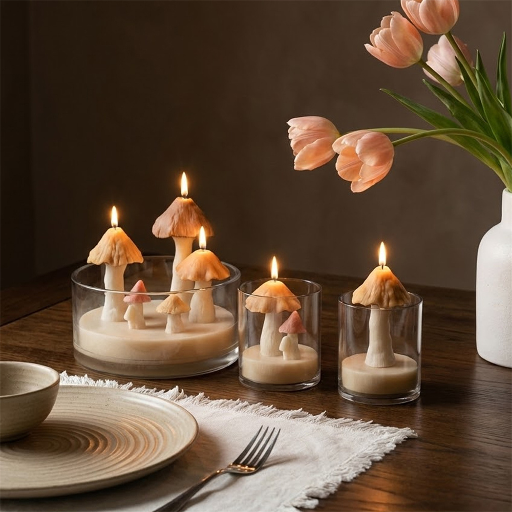 Mushroom Silicone Molds for Ca - Candle Making Soy Wax incelemesi ve fiyatı