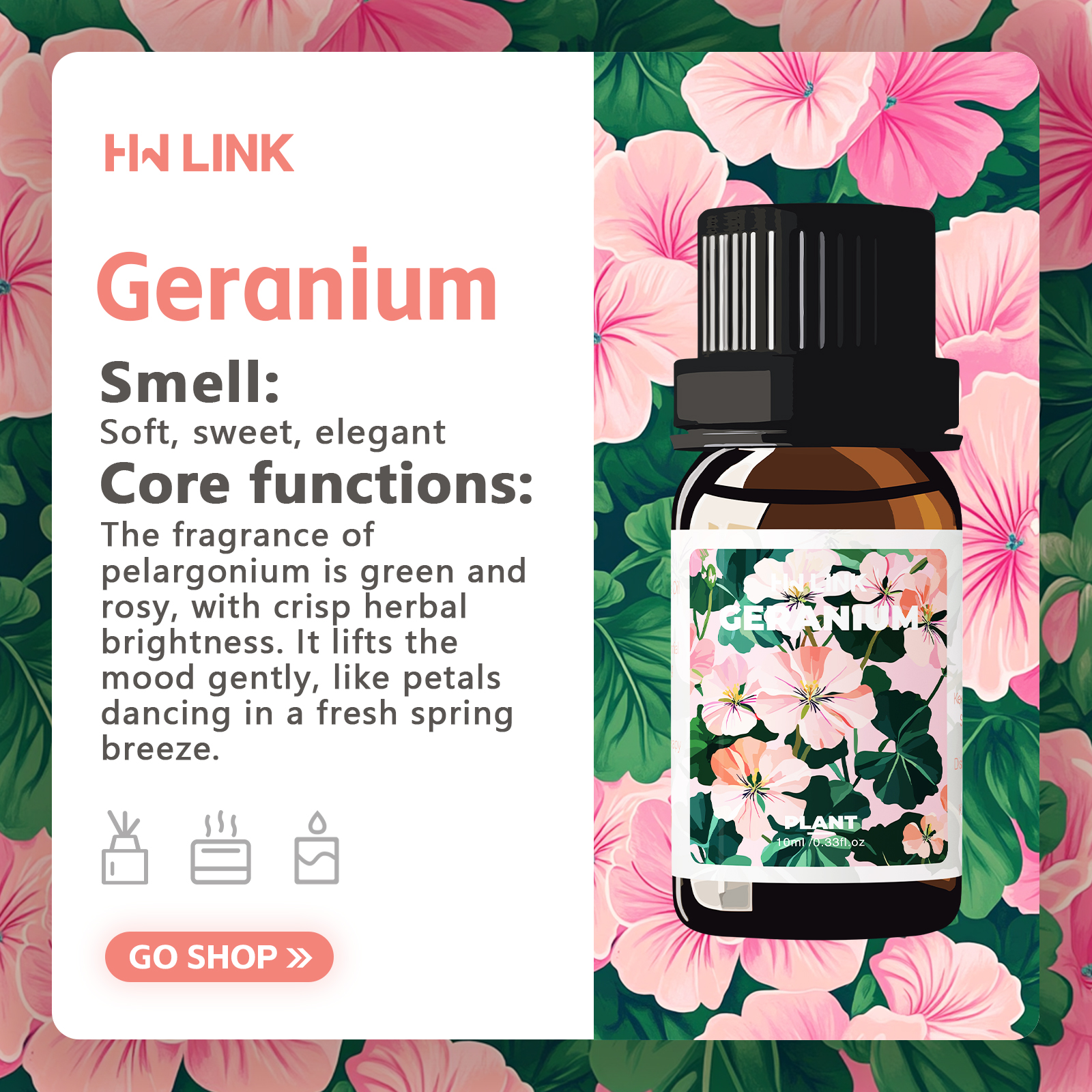 Geranium Essential Oil 10ml 10 - Candle Making Oils incelemesi ve fiyatı
