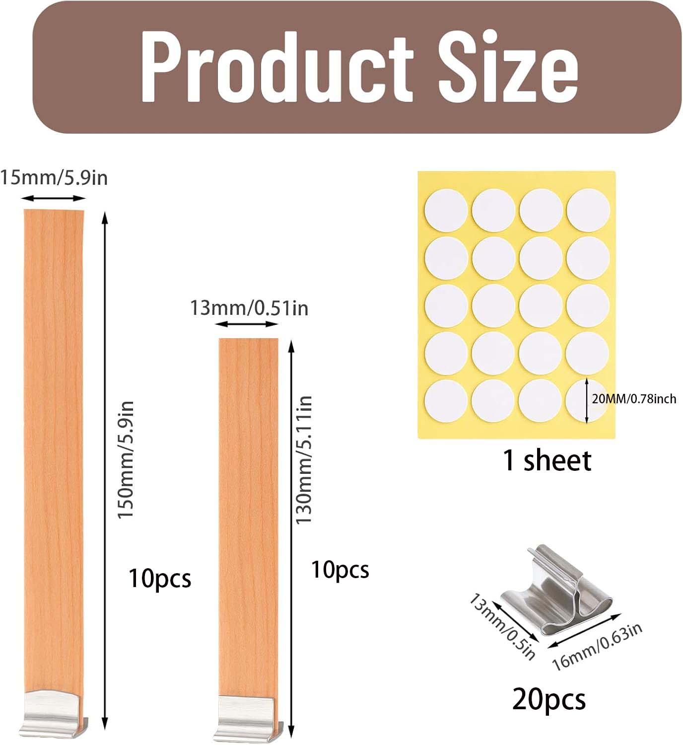 Wooden Wicks for Candle Making - Adhesive Dot Wick incelemesi ve fiyatı