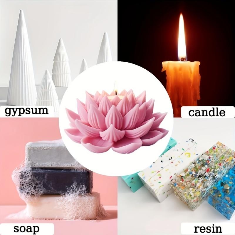 1PC Lotus Flower Candle Mold S - Candle Making Factory incelemesi ve fiyatı