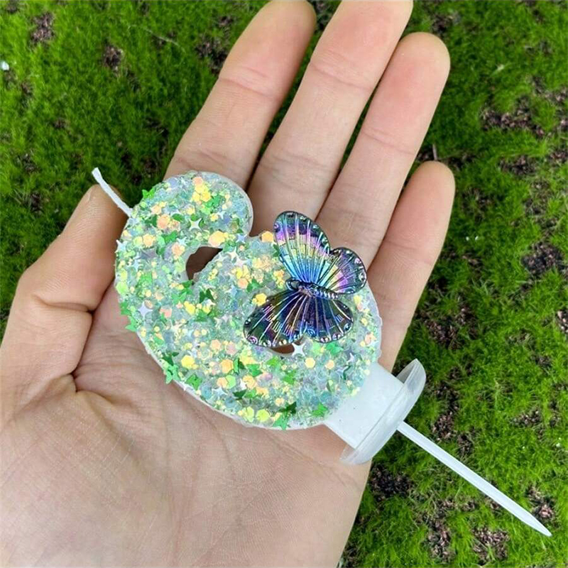 1Pc Green Sequins Number 0-9 B - Paraffin Candle Wax incelemesi ve fiyatı
