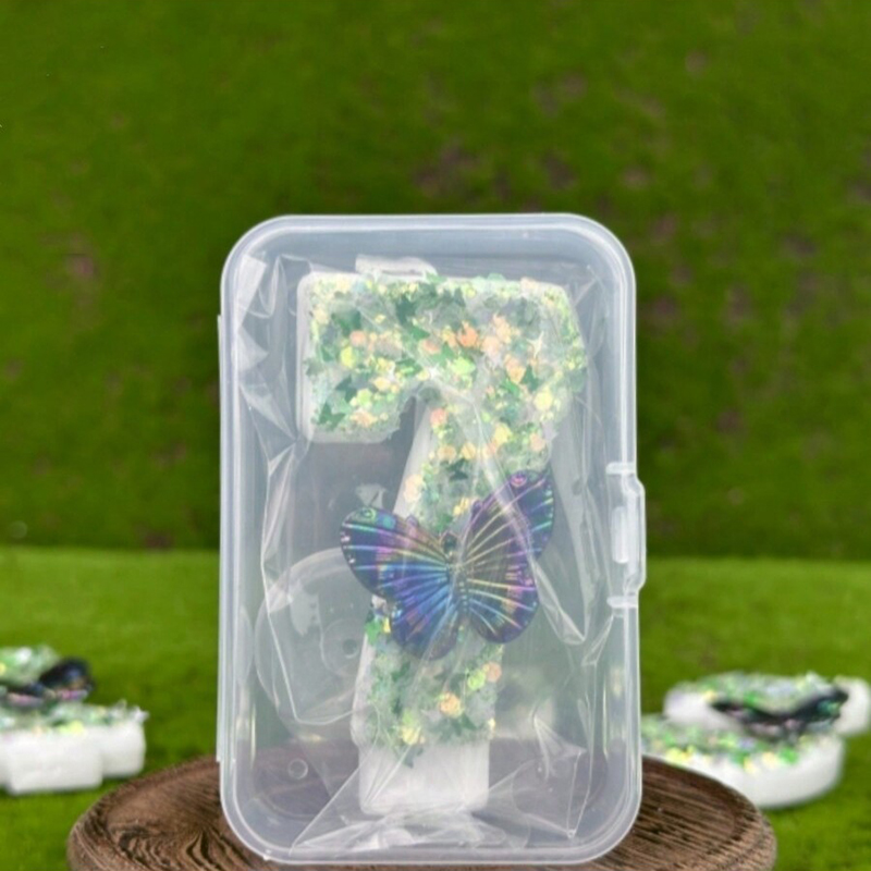 1Pc Green Sequins Number 0-9 B - Paraffin Candle Wax incelemesi ve fiyatı