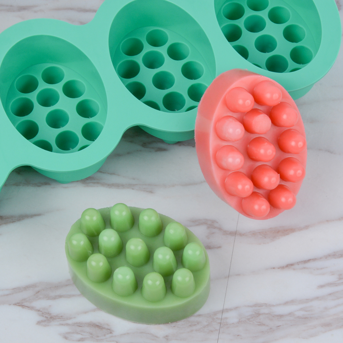 4 Hole Oval Massage Soap Silic - Candle Making Factory incelemesi ve fiyatı