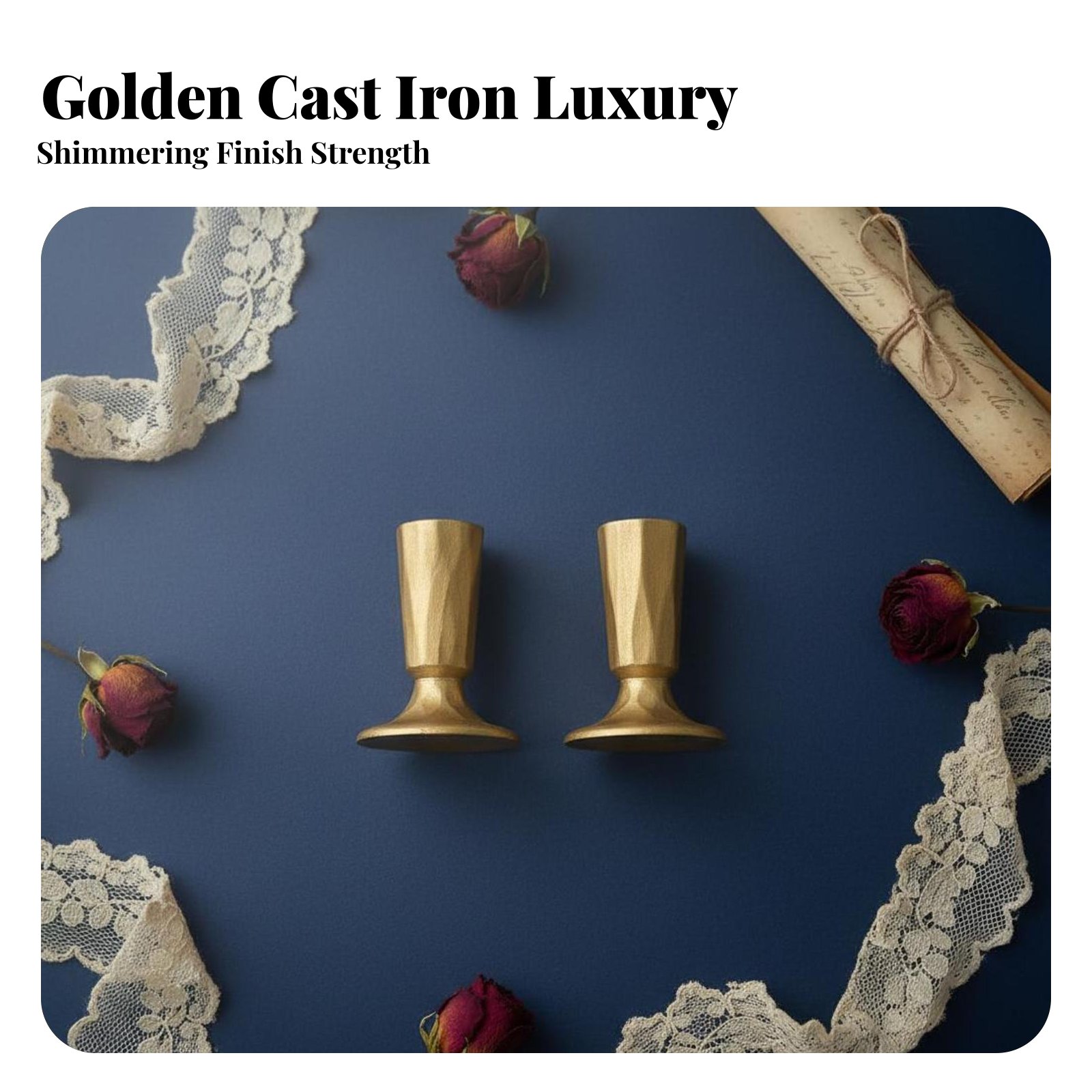 Gold Cast Iron Candle Holder,  - Paraffin Candle Wax incelemesi ve fiyatı
