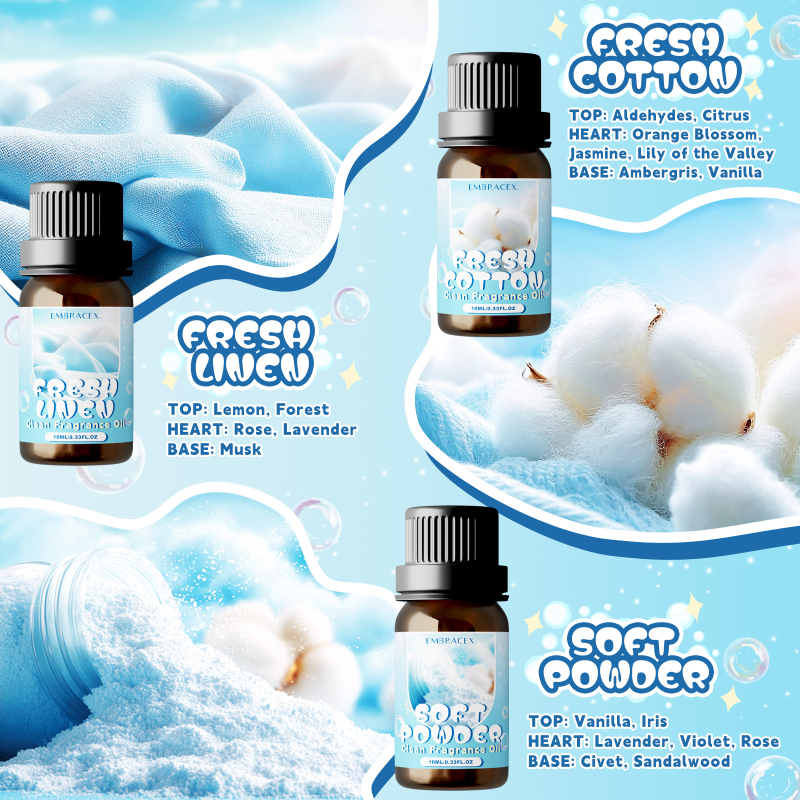 10ml Soft Powder Essential Oil - Candle Making Oils incelemesi ve fiyatı